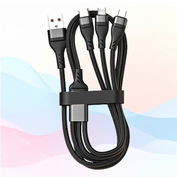 3in1 고속충전 USB 케이블 8핀 5핀 C타입 업소용