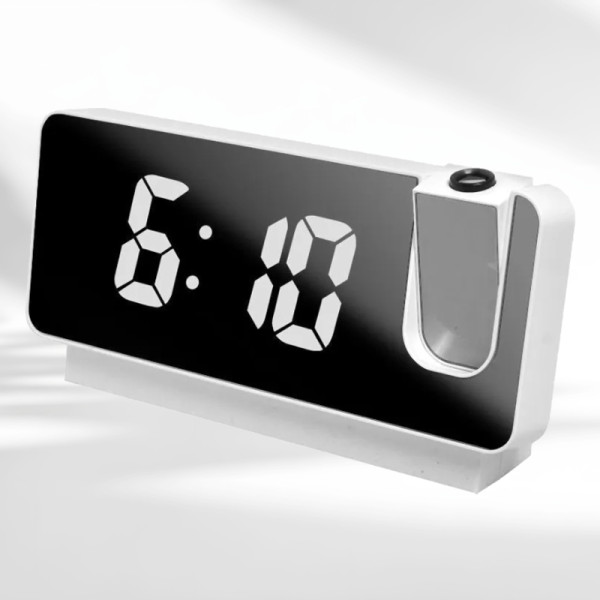 침실용 심플 디지털 LED 온도 알람 탁상시계 무소음