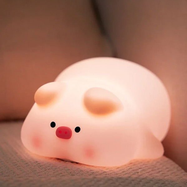돼지 실리콘 무드등