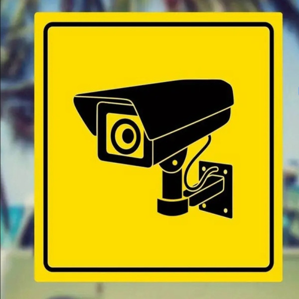 PVC 방수 코팅 CCTV 설치 알림 표시 스티커