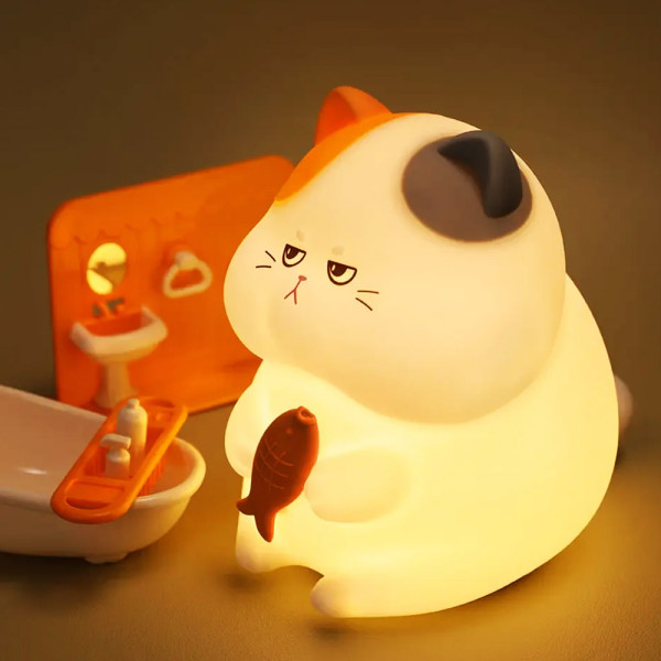 생선 고양이 실리콘 무드등