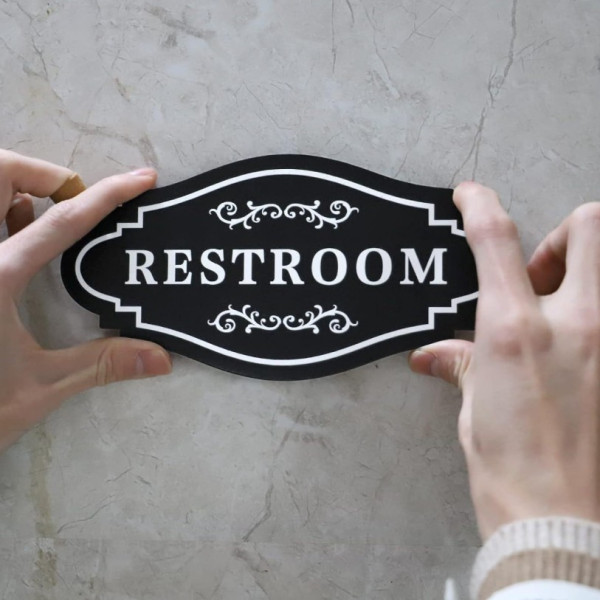 RESTROOM 화장실 안내 표시 스티커