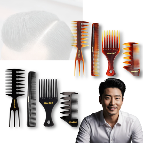 남자 포마드빗 4종 세트 바버샵 스타일링 헤어 빗 커트 볼륨감 왁스빗